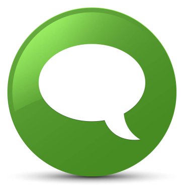 Sohbet simgesi yumuşak yeşil yuvarlak düğmesi