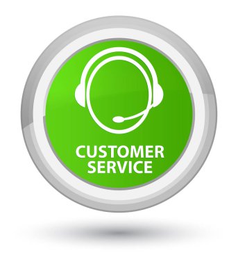 Müşteri hizmeti (müşteri bakım simgesi) asal yumuşak yeşil yuvarlak ama