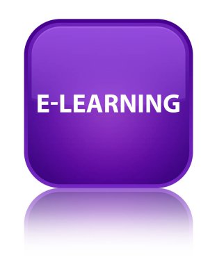 E-öğrenme özel mor kare düğme