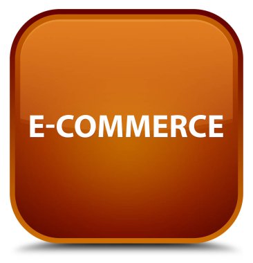 E-ticaret özel kahverengi kare düğme