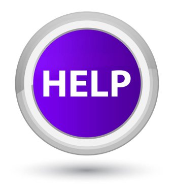 Yardım ana mor yuvarlak düğmesi