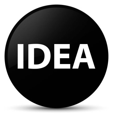 Fikir siyah yuvarlak düğmesi