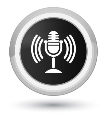 Mikrofon kutsal kişilerin resmi ana siyah yuvarlak düğme