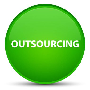 Dış kaynak özel yeşil yuvarlak düğmesi