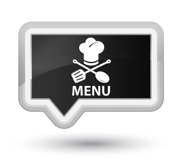 Menu (restaurant icon) prime black banner button