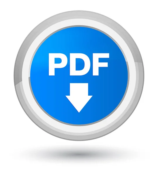 PDF download icon prime cyan blue round button — Stock Photo, Image