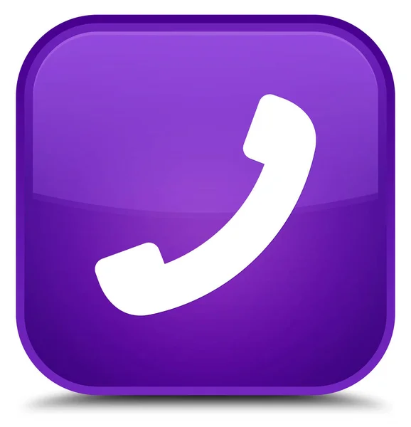 Telefon speciální fialový čtvercové tlačítko — Stock fotografie