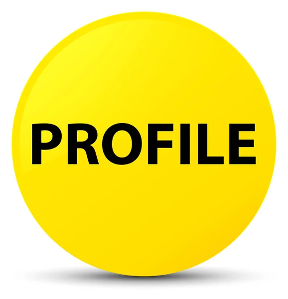 Profil okrągły przycisk żółty — Zdjęcie stockowe