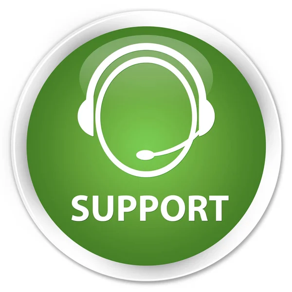 Soporte (icono de atención al cliente) botón redondo verde suave premium —  Fotos de Stock
