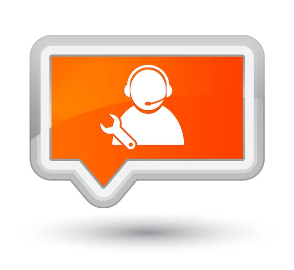 Tech support prime orange banner ikonknappen — Stockfoto
