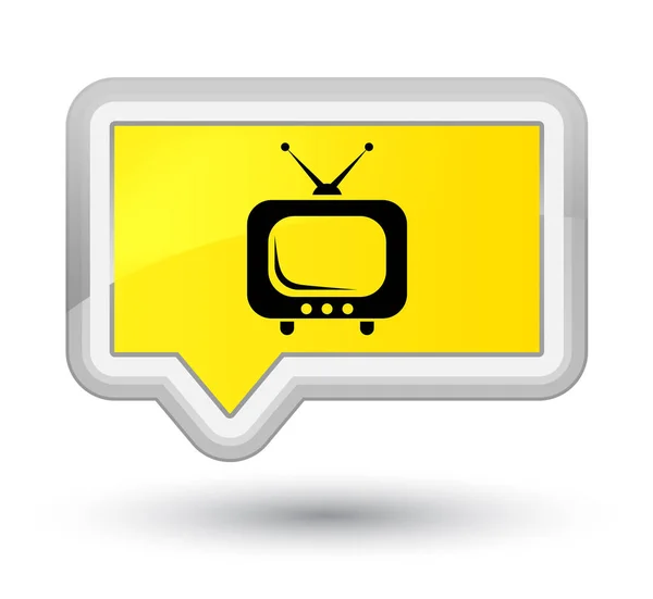 TV-ikonen prime gul banderoll-knappen — Stockfoto