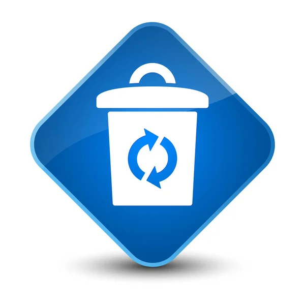 Trash icon elegant blue diamond button — Stock Photo, Image