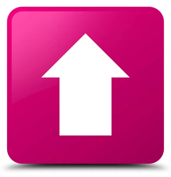 Subir flecha icono rosa botón cuadrado —  Fotos de Stock