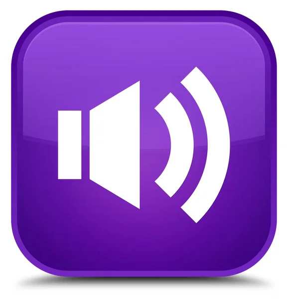 Volume icon special purple square button — Stock Photo, Image