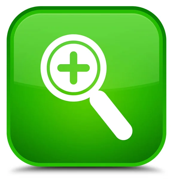 Powiększyć ikony specjalne zielony przycisk kwadratowy — Zdjęcie stockowe