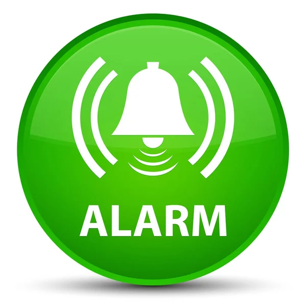 Alarme (icône cloche) bouton rond vert spécial — Photo