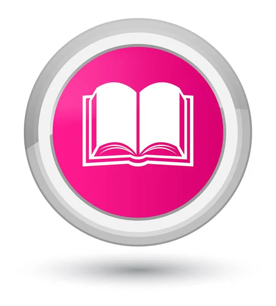 Book icon prime pink round button — Stock Photo, Image