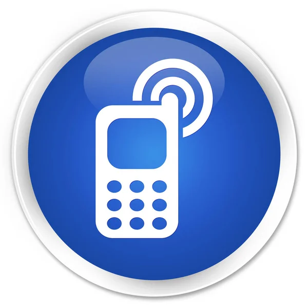 GSM beltoon pictogram premie blauwe ronde knop — Stockfoto