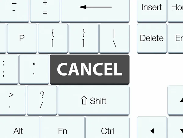 Cancelar botão teclado preto — Fotografia de Stock