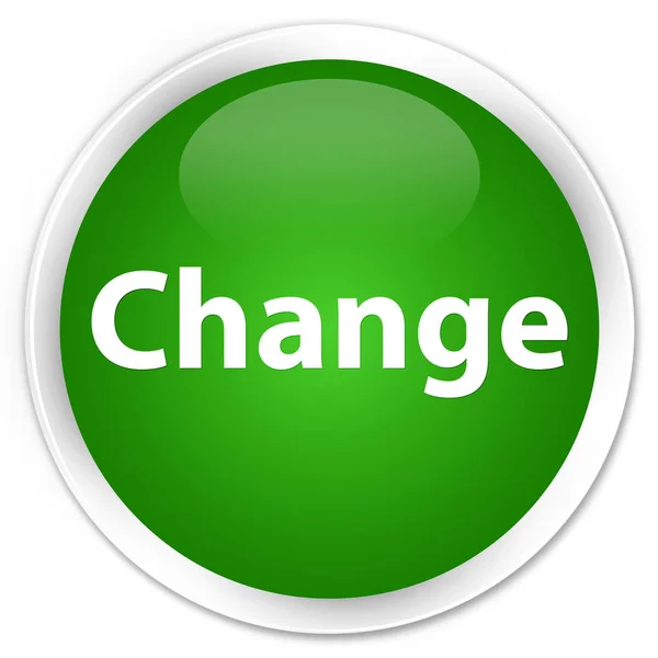 Zmiana premium zielony okrągły przycisk — Zdjęcie stockowe