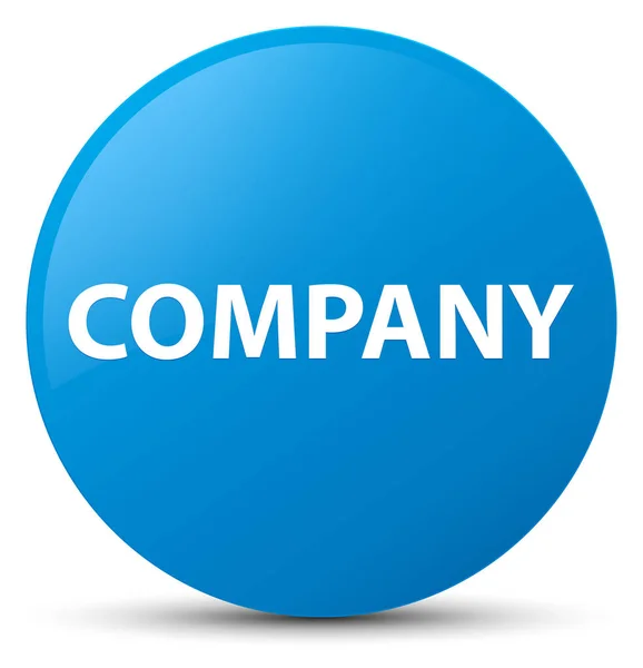 Company cyan blue round button — Stock Photo, Image