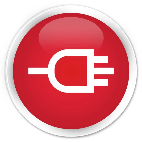 Připojení ikona premium červené kulaté tlačítko — Stock fotografie