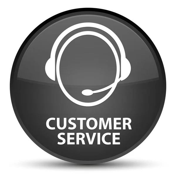 Customer service (pictogram van de zorg van de klant) speciale zwarte ronde knop — Stockfoto