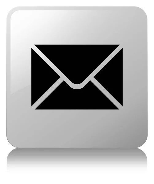 Ηλεκτρονικού ταχυδρομείου κουμπί τετράγωνο εικονίδιο λευκό — Φωτογραφία Αρχείου