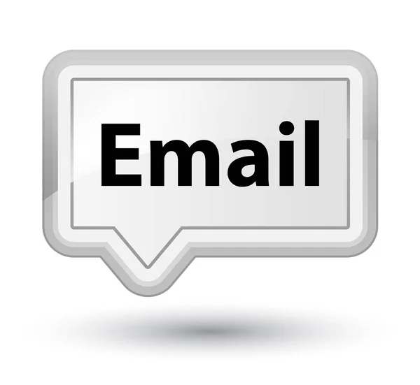 Email prime white banner button — Stock Photo, Image