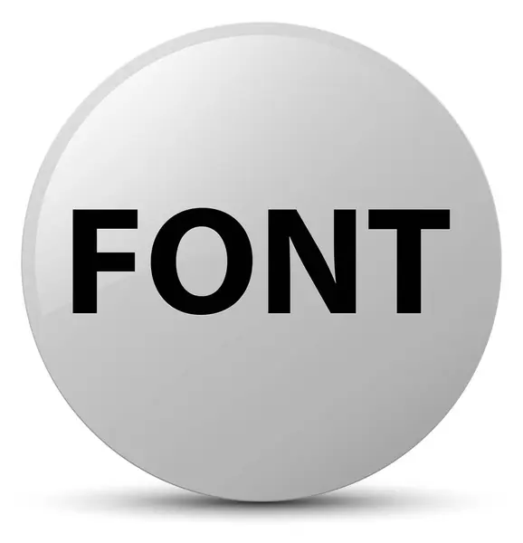 Γραμματοσειρά λευκό στρογγυλό κουμπί — Φωτογραφία Αρχείου