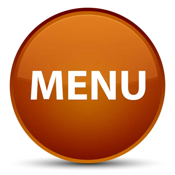 Menu special brown round button — Stock Photo, Image
