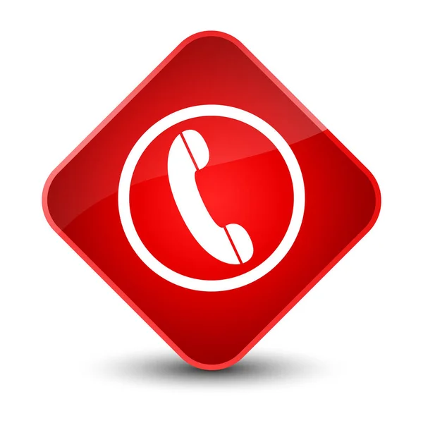 Phone icon elegant red diamond button — Stock Photo, Image