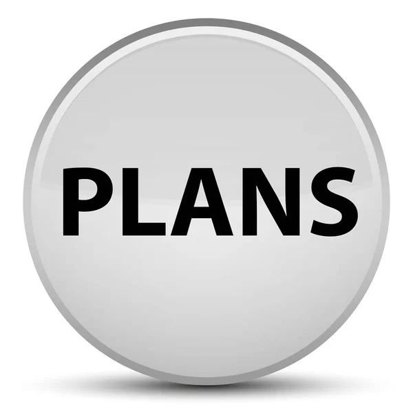 계획 특별 한 흰색 라운드 버튼 — 스톡 사진
