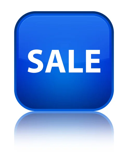 Försäljning special blå fyrkantiga knappen — Stockfoto