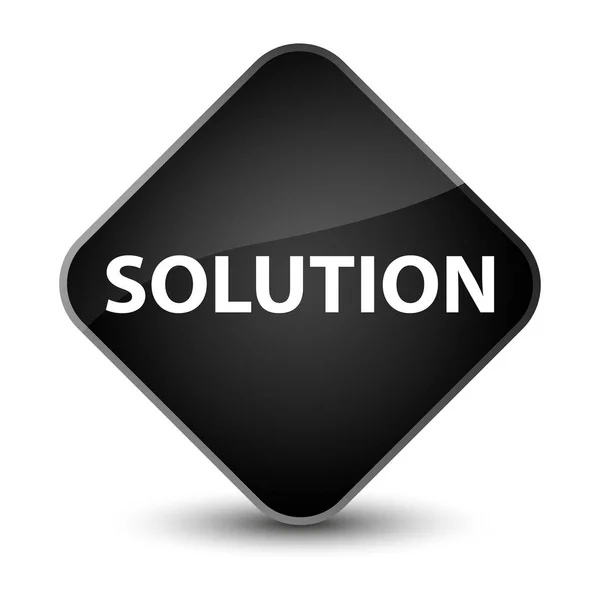 Solution elegant black diamond button — Stock Photo, Image