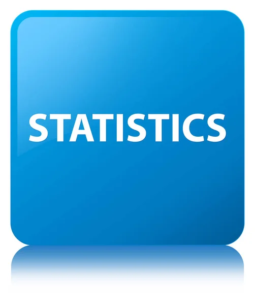Statistiche ciano pulsante quadrato blu — Foto Stock