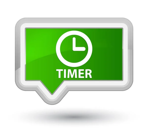 Timer prime grønne banner knap - Stock-foto