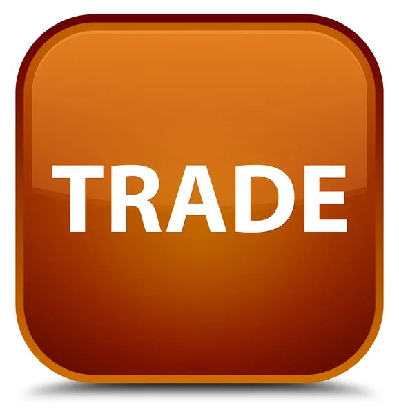 Trade special brauner quadratischer Knopf — Stockfoto