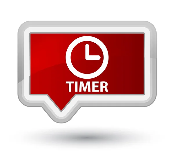 Timer prime red banner button — Stock Photo, Image