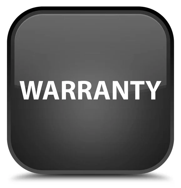 Warranty special black square button — Stock Photo, Image