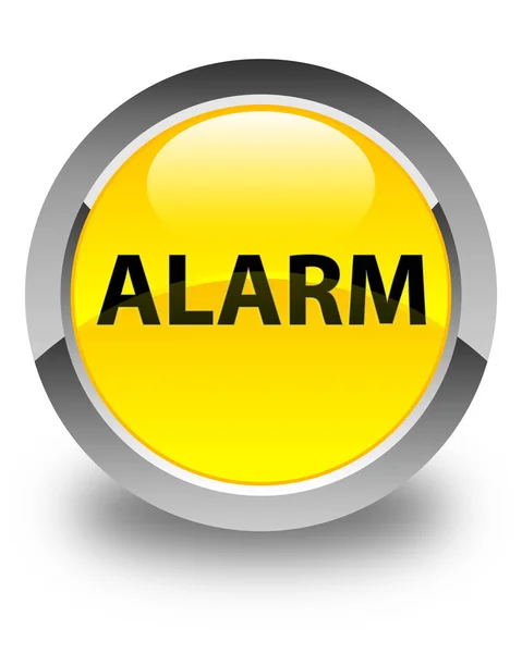 Alarma brillante botón redondo amarillo —  Fotos de Stock