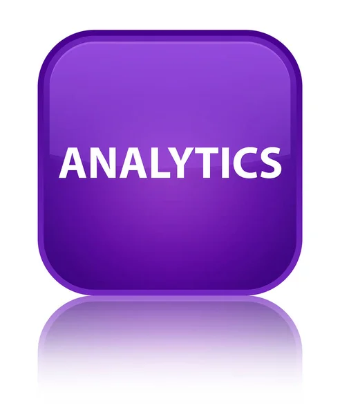 Tasto speciale quadrato viola Analytics — Foto Stock