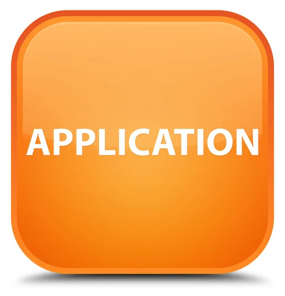 Application special orange square button — Stock Photo, Image