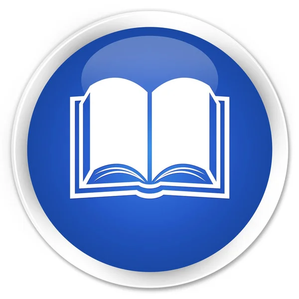 Könyv ikon prémium kék kerek gomb — Stock Fotó