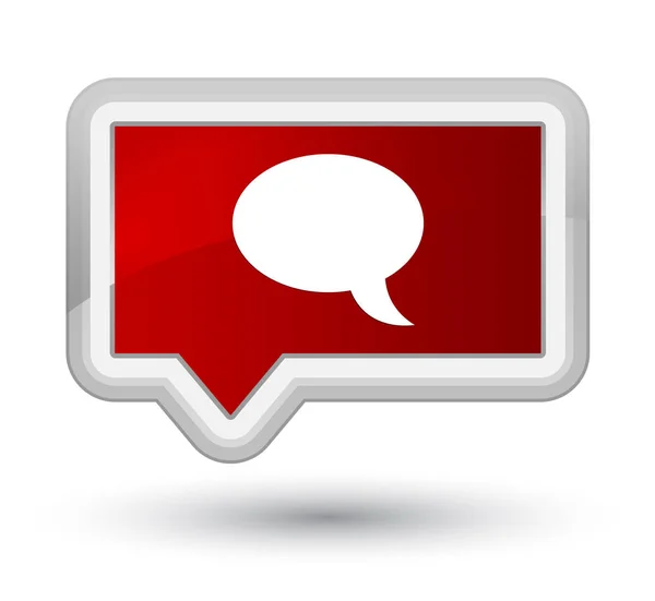 Chat icon prime red banner button — Stock Photo, Image