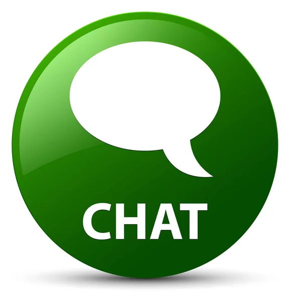 Chat green round button — Stock Photo, Image