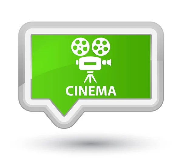 Film (videokameraikon) prime mjuka gröna banner-knapp — Stockfoto