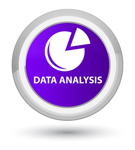 Data analys (diagram ikon) prime lila runda knappen — Stockfoto
