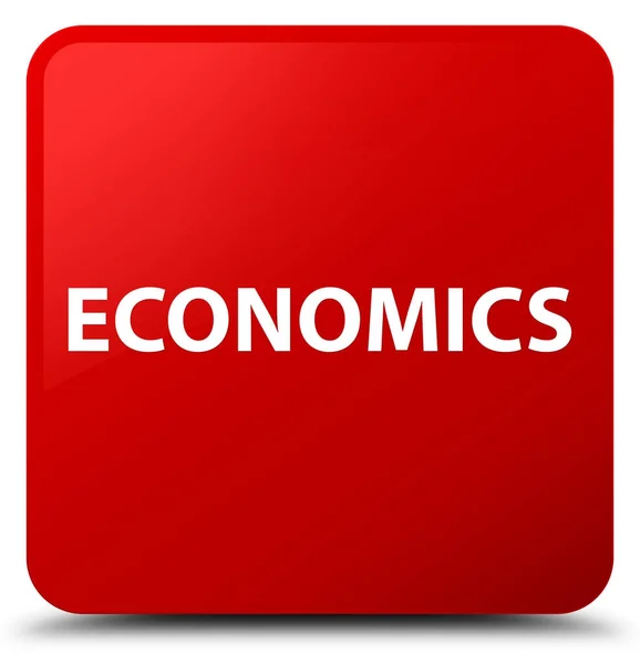 Економіка червона квадратна кнопка — стокове фото