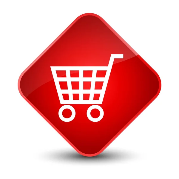 Elegante rode ruit knoop van het pictogram van e-commerce — Stockfoto